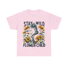 Printify T-Shirt Light Pink / S Stay Wild, Flower Child Tee