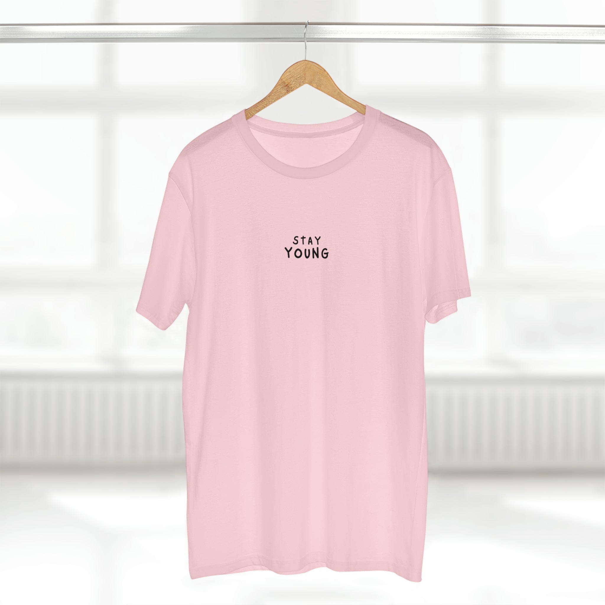 Printify T-Shirt Pink / S Stay Young - Standard Tee