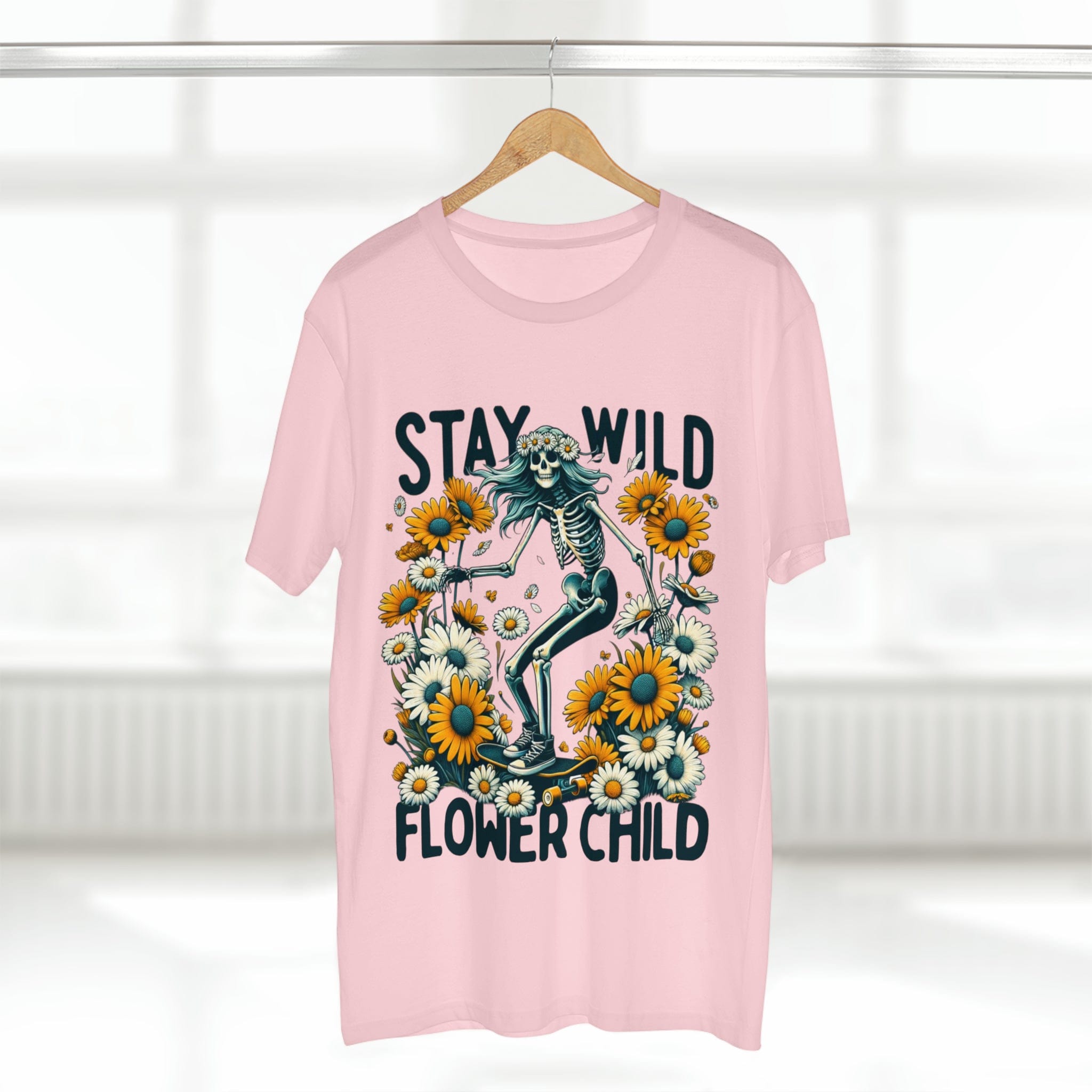 Printify T-Shirt Pink / S Stay Wild Flower Child - Standard Tee