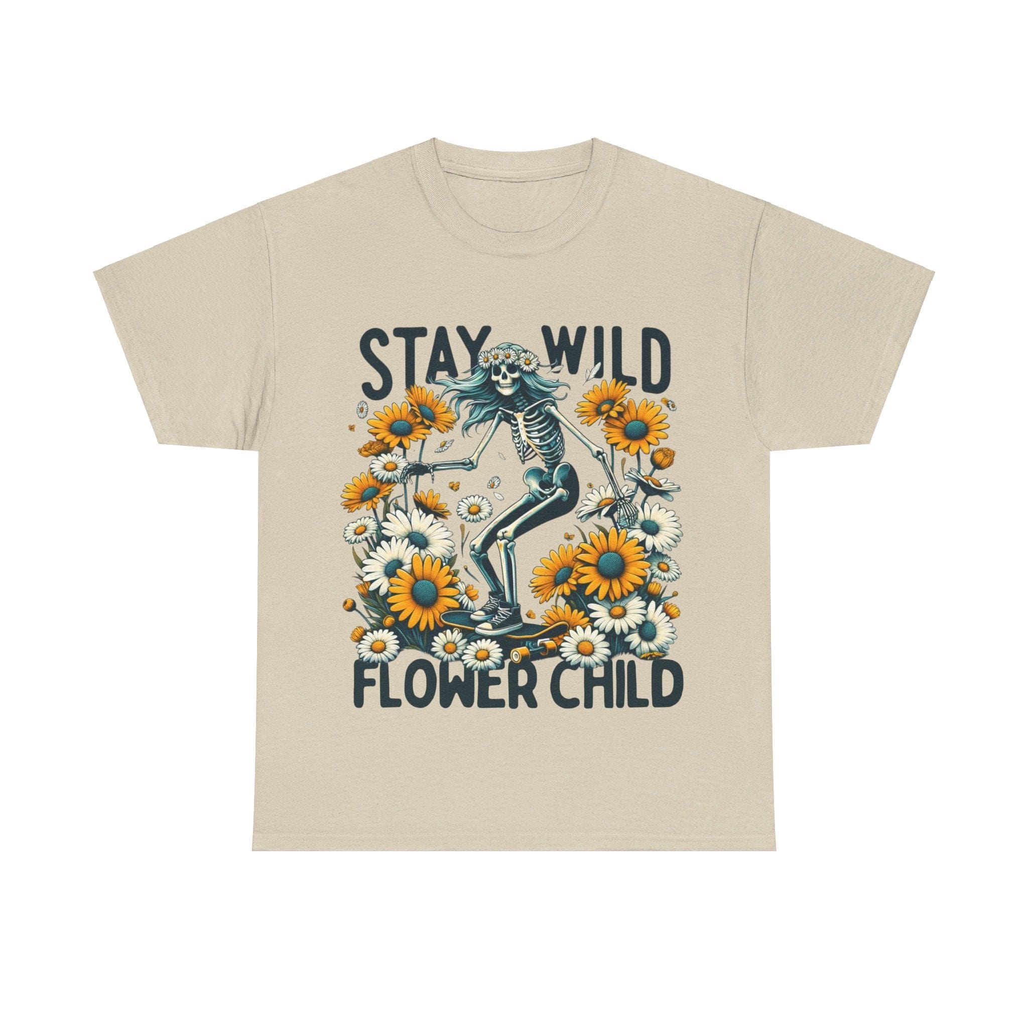 Printify T-Shirt Sand / S Stay Wild, Flower Child Tee