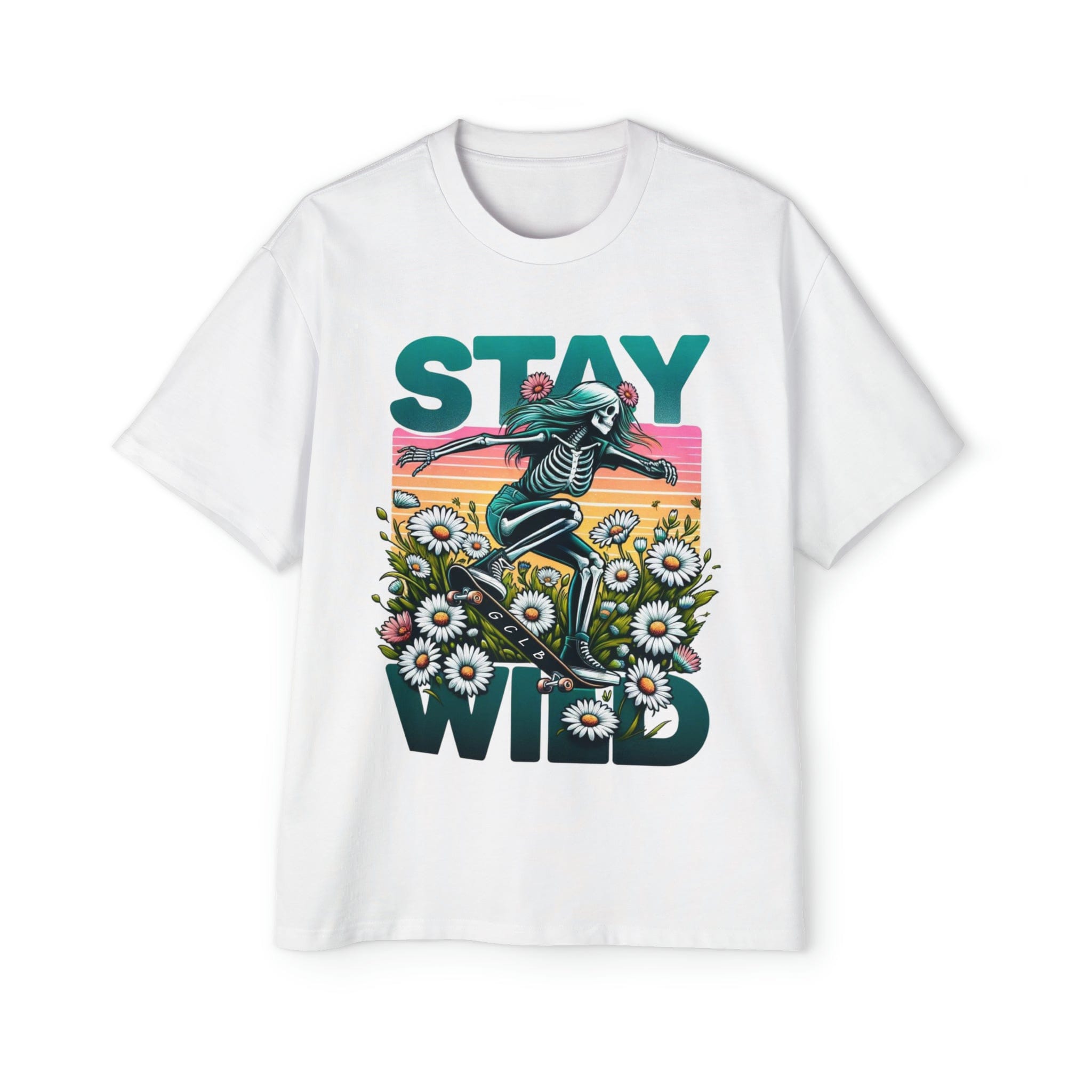 Printify T-Shirt White / S Stay Wild - Heavy Oversized Tee