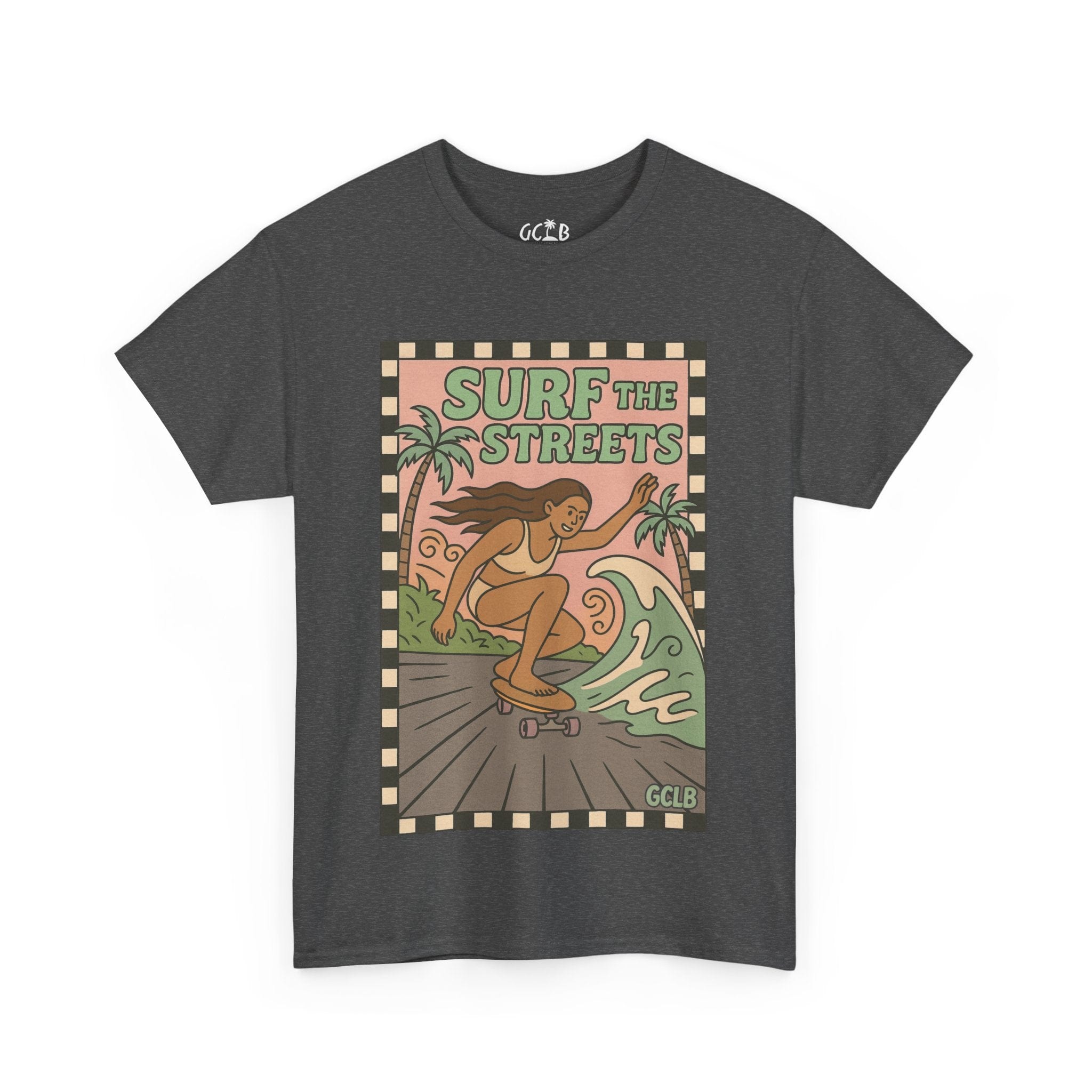Printify T-Shirt Dark Heather / S Surf the Streets Tee