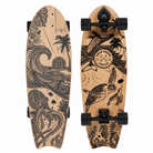 Gold Coast Longboards Surf Skateboard Thruster Surf Trucks / Black Surf Skate 30" - Wanderlust Edition