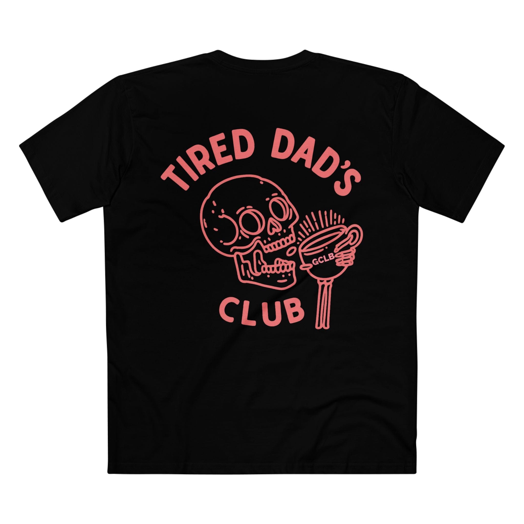 Printify T-Shirt Black / XS Tired Dads Club Pink