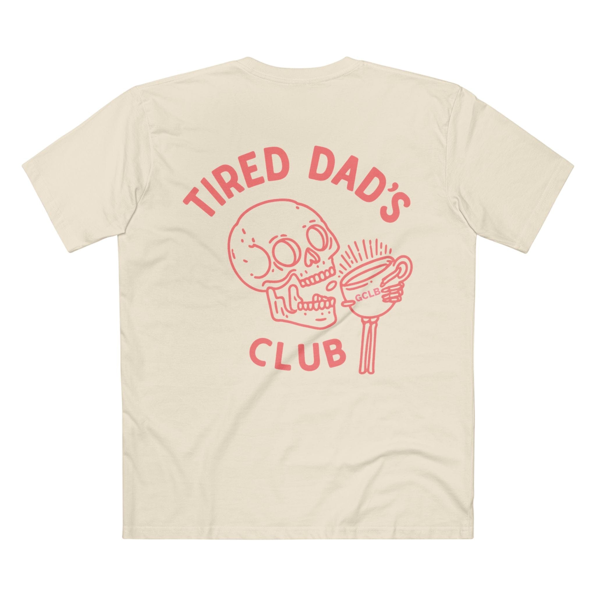Printify T-Shirt Natural / XS Tired Dads Club Pink