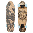 Gold Coast Longboards Cruiser Skateboard Blue Swirl Cruiser - Aloha Edition