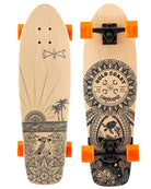 Gold Coast Longboards Cruiser Skateboard Orange Swirl Cruiser Skateboard - Wanderlust Edition | Gold Coast Longboards