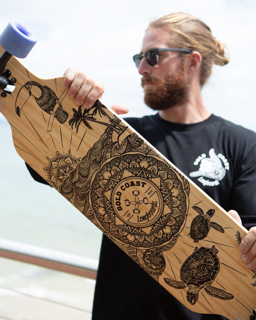 Dropthrough Longboard Wanderlust Edition Skateboard GCLB Gold