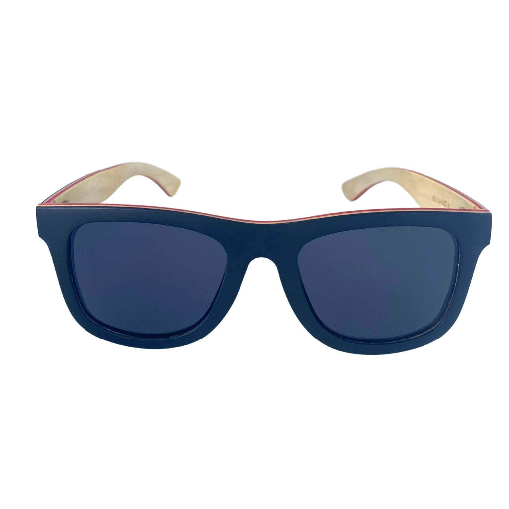 Gold Coast Longboards Sunglasses Straddie - Black/Cream - Recycled Skateboard Sunglasses | Sunglasses
