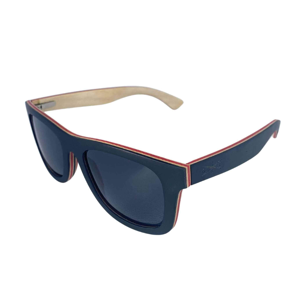 Gold Coast Longboards Sunglasses Straddie - Black/Cream - Recycled Skateboard Sunglasses | Sunglasses